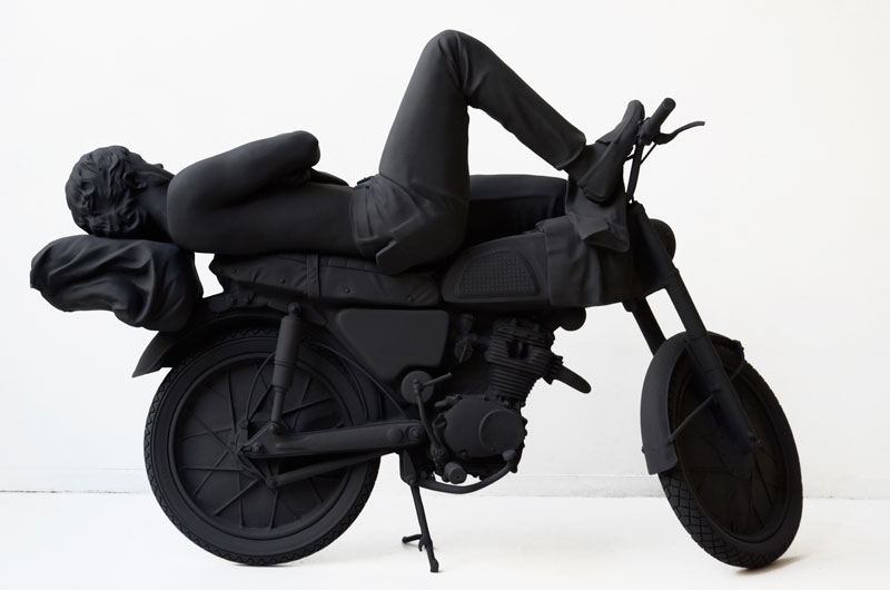 Motocycliste Endormi, 2011, resin cast